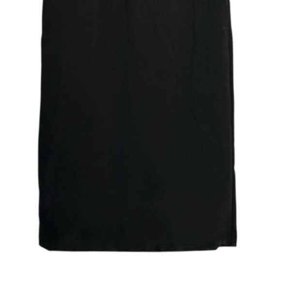 NY&Co Black Sheath Dress Small NWT Gold Button Shoulder Midi Work Office Elegant - Picture 8 of 13